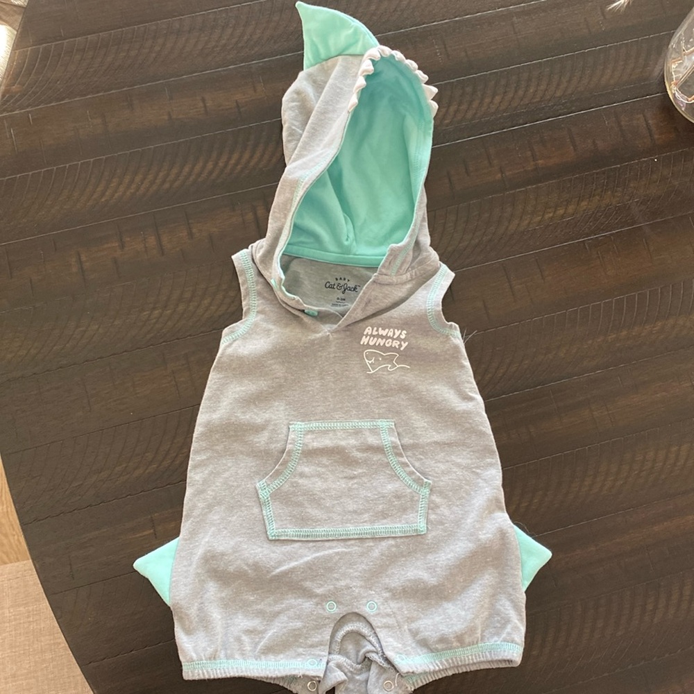 Cat & Jack shark onsie